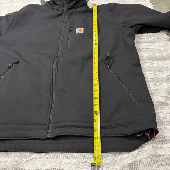 Carhartt Storm Defender Jacket Black Sz XL Rain Defender Embroider Logo Outdoor - Picture 15 of 16